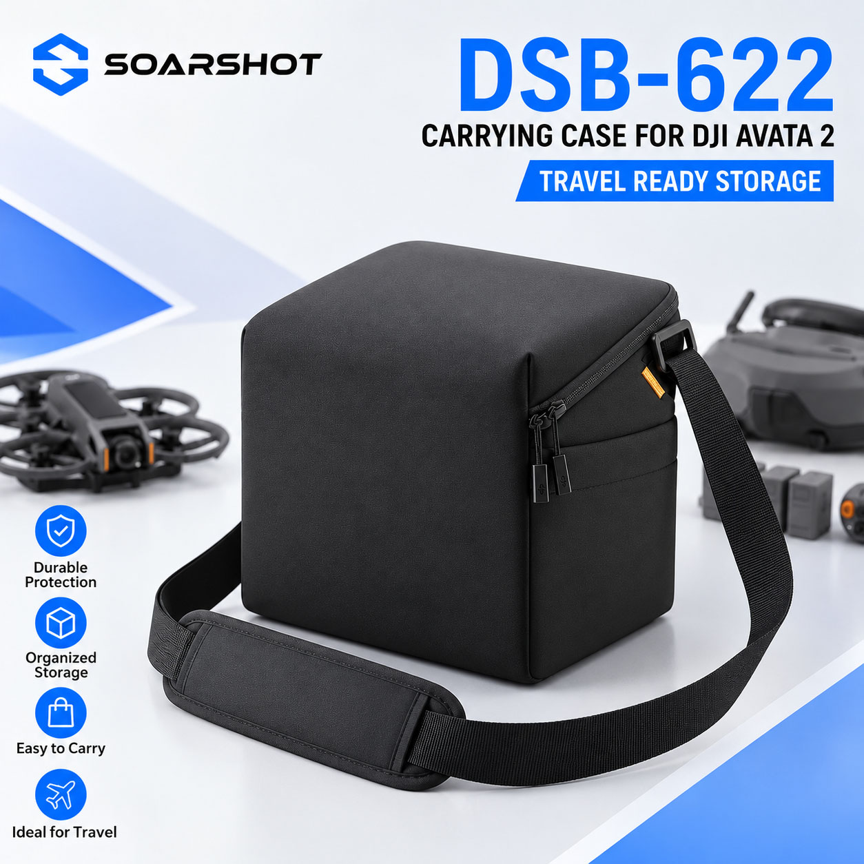 حقيبة حمل SOARSHOT لنظارات DJI - مراجعة Rc Helicopter Bag وسعره